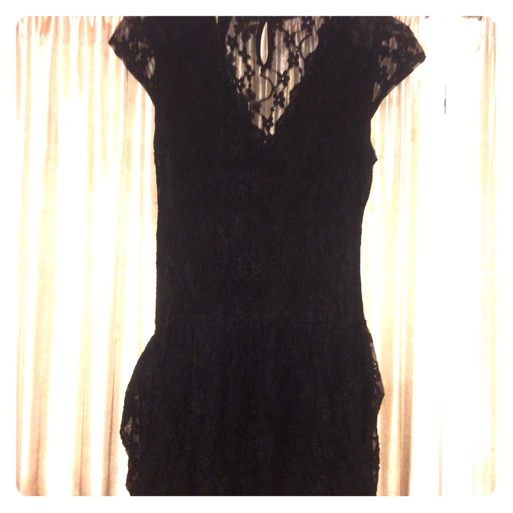 Black lace romper.